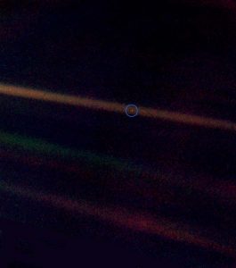 Earth as seen from Voyager 1 - a 