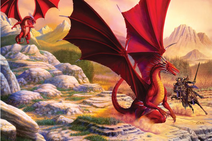 “Crimson Dawn” by Larry Elmore Crimson Dawn by Larry Elmore