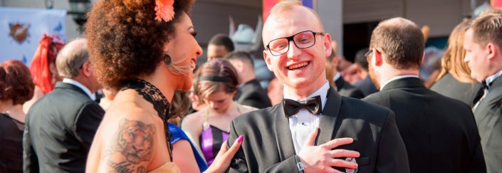Singer Joy Villa with Michael Michera on the red carpet Singer Joy Villa with Michael Michera on the red carpet