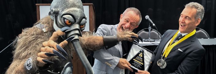 Terl grabbing the Audie Award for Battlefield Earth Terl grabbing the Audie Award for Battlefield Earth