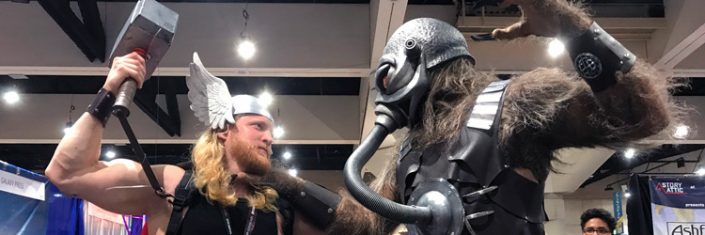 Thor and Terl go at it at SD Comic Con 2017 Thor and Terl go at it at SD Comic Con 2017