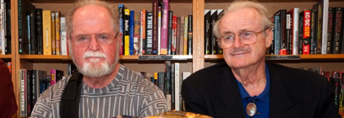 Larry Niven and Jerry Pournelle at a book signing Larry Niven and Jerry Pournelle at a book signing