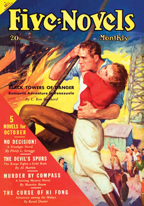 Black Towers to Danger, published in 1936 in Five-Novels Monthly