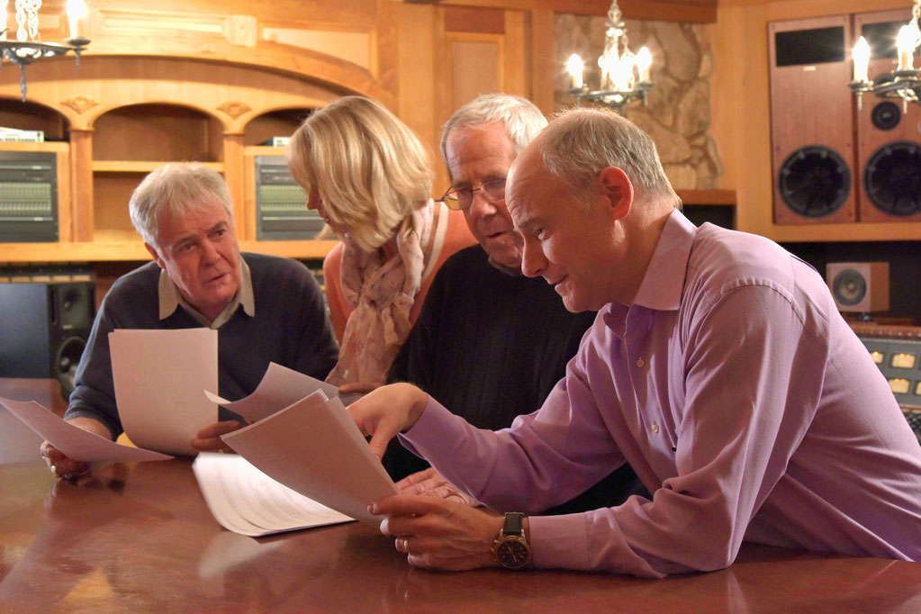 Director Jim Meskimen with actors Larrs Jackson, Tamra Meskimen and Phil Proctor