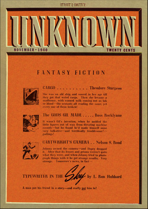 Typewriter in the Sky, Part 1, published in 1940 in Unknown