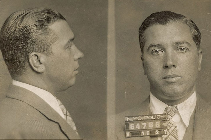 Mugshot of Mafioso Joe Adonis (1937), courtesy of the Eugene Canevari collection