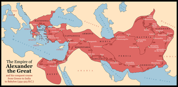 Alexander the Great Empire Map