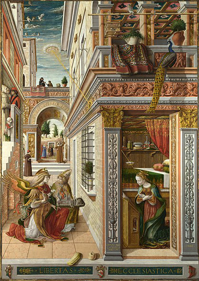 The Annunciation with Saint Emidius, 1486 by Carlo Crivelli