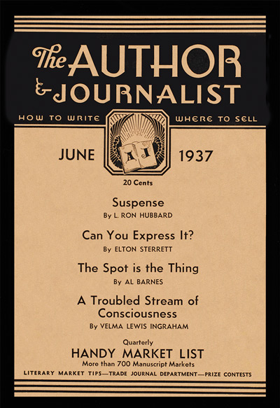 "Suspense" article in The Author & Journalist, June 1937