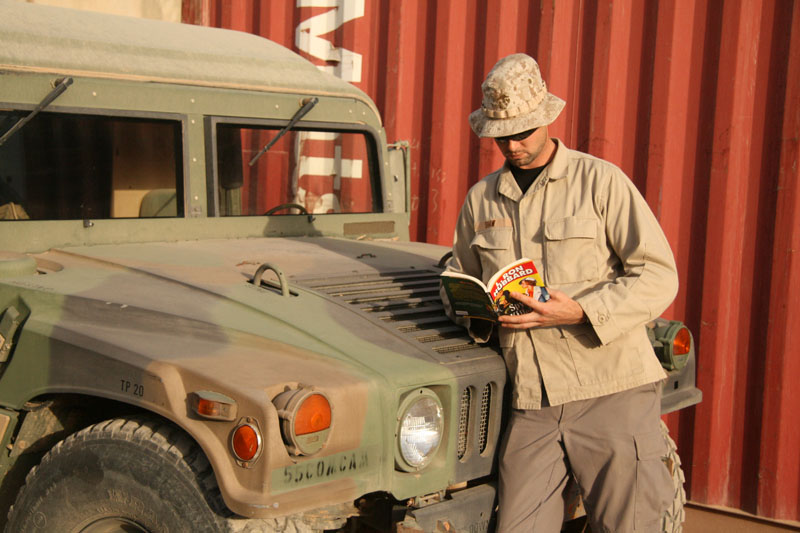 Soldier Reading Spy Killer